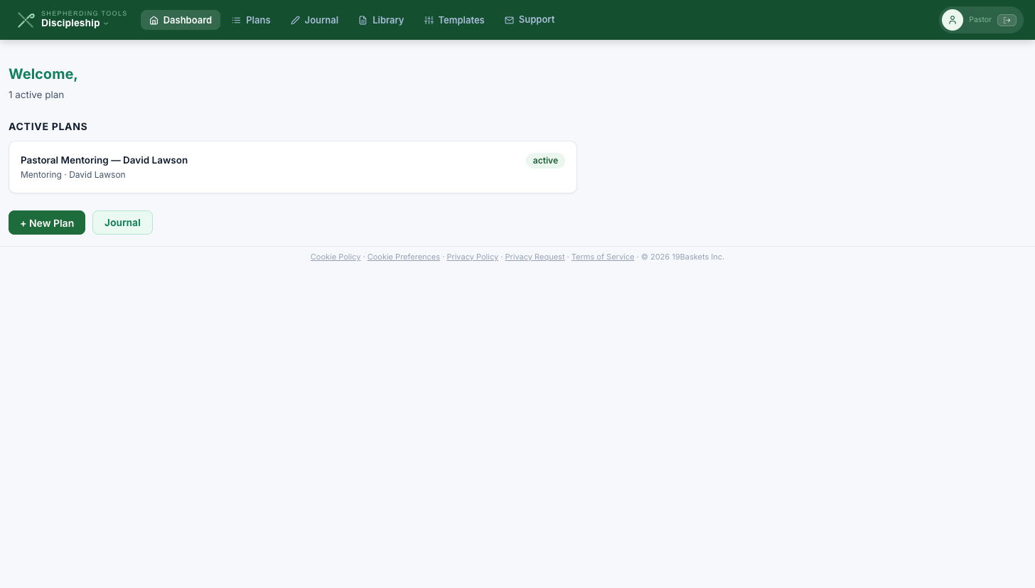 The Discipleship dashboard